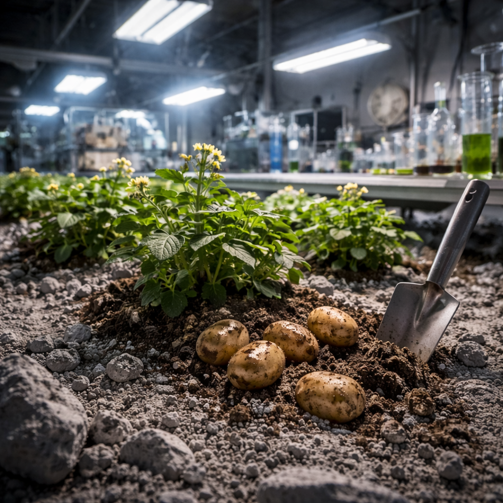 Des pommes de terre sur la Lune ? Pas si vite…