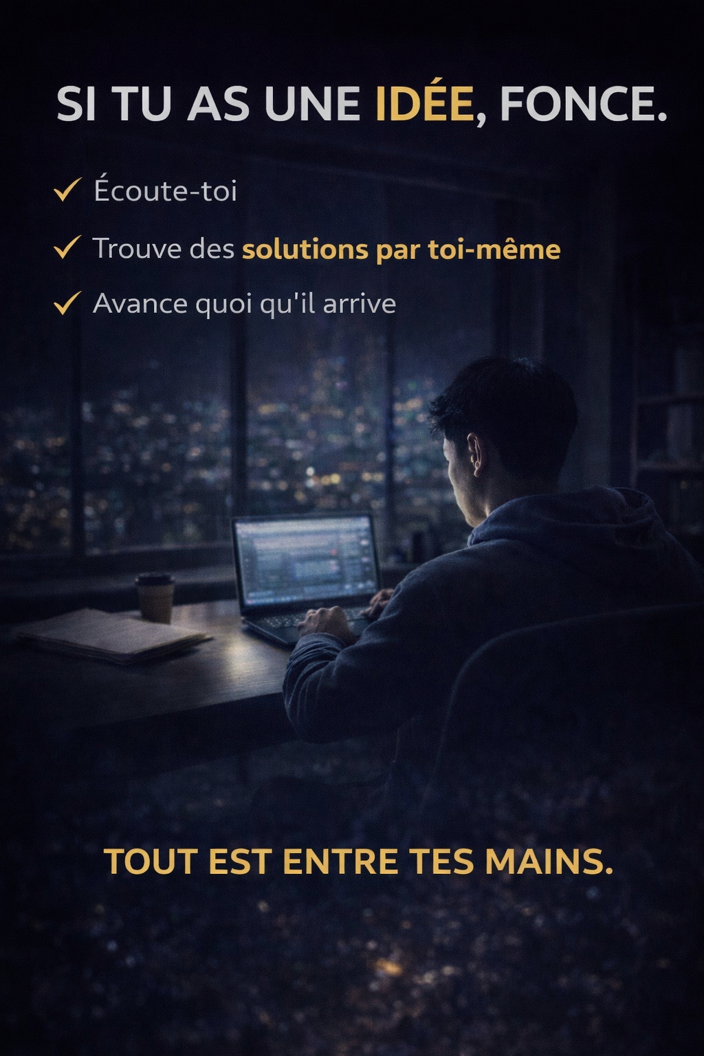 Si tu as une idée, fonce.