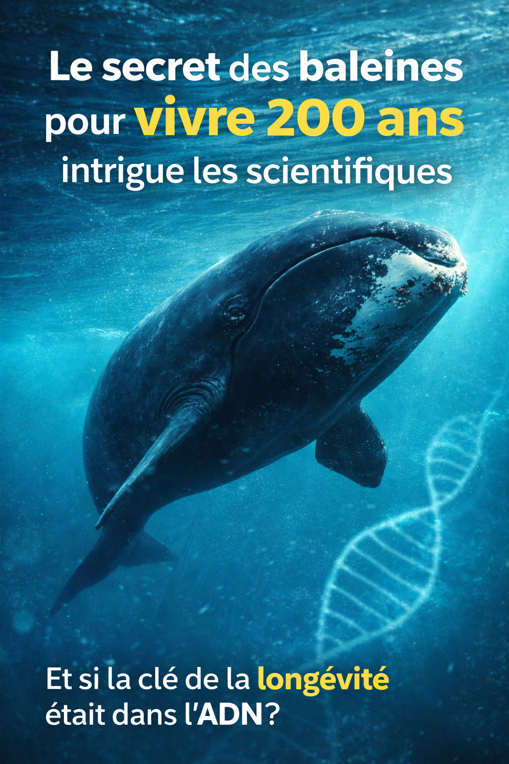 Le secret des baleines pour vivre 200 ans intrigue les scientifiques