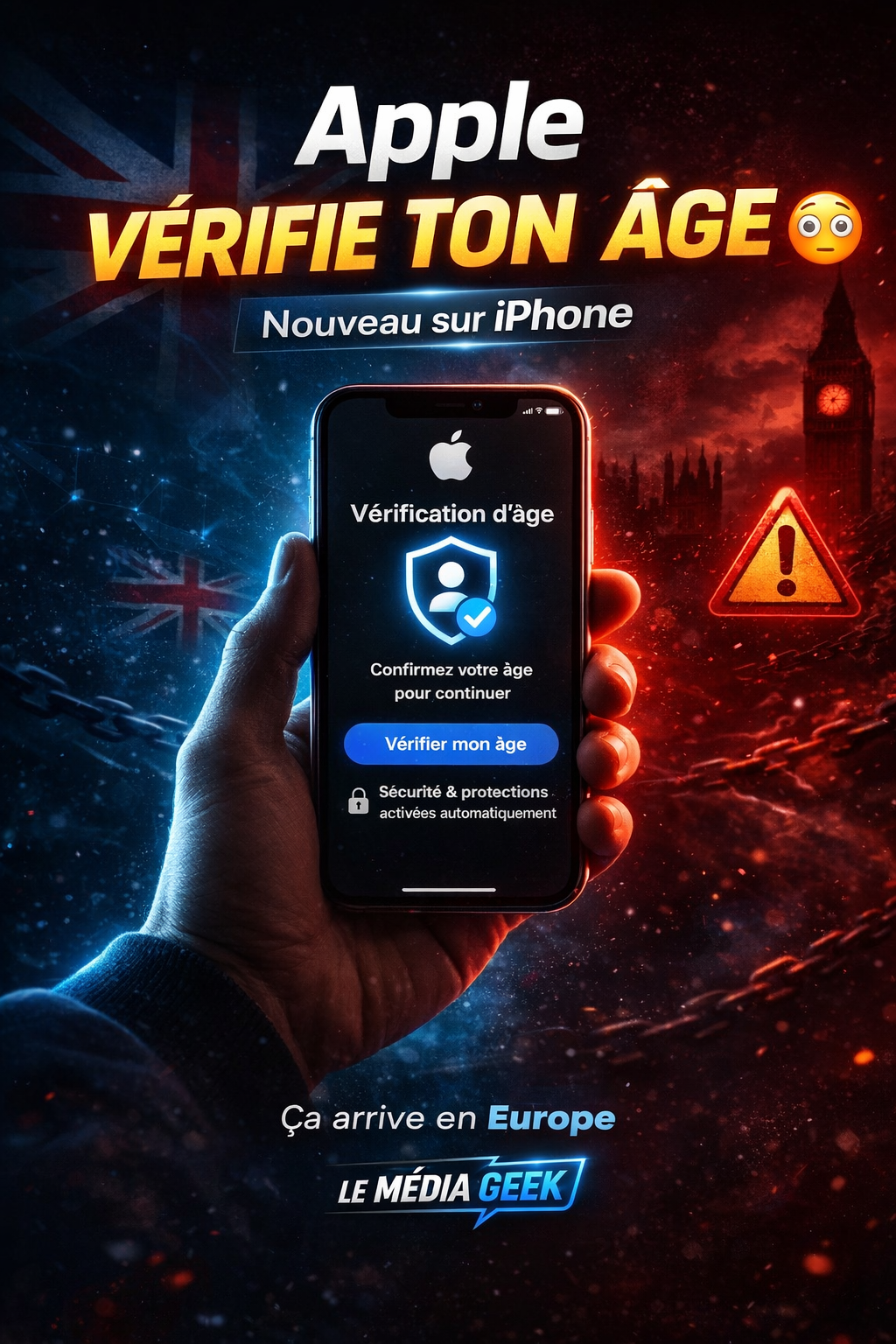 Apple impose la vérification d’âge sur iPhone au Royaume-Uni