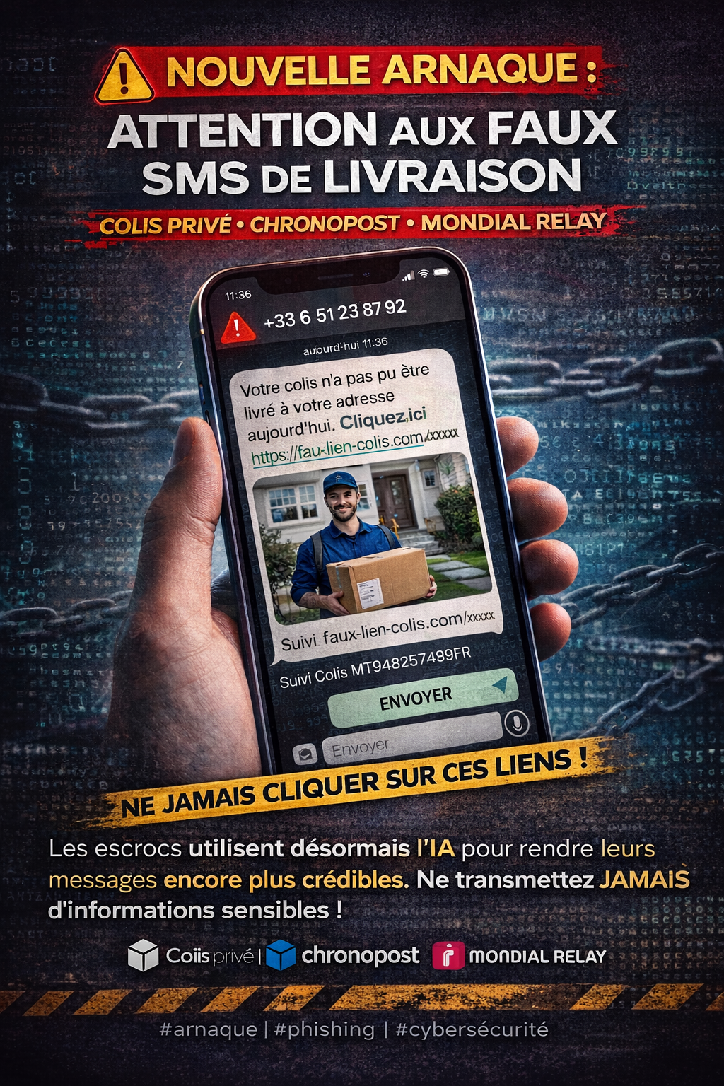 Nouvelle arnaque : attention aux faux SMS de livraison
