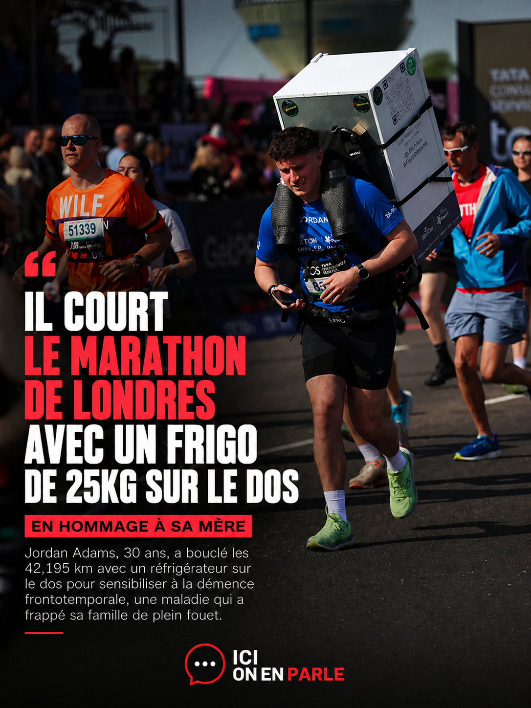 Jordan Adams, 30 ans, a réalisé quelque chose de complètement fou au Marathon de Londres 2026.