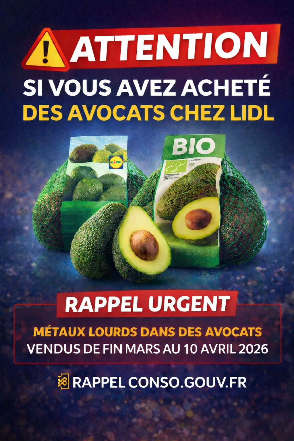 Attention si vous avez acheté des avocats chez Lidl