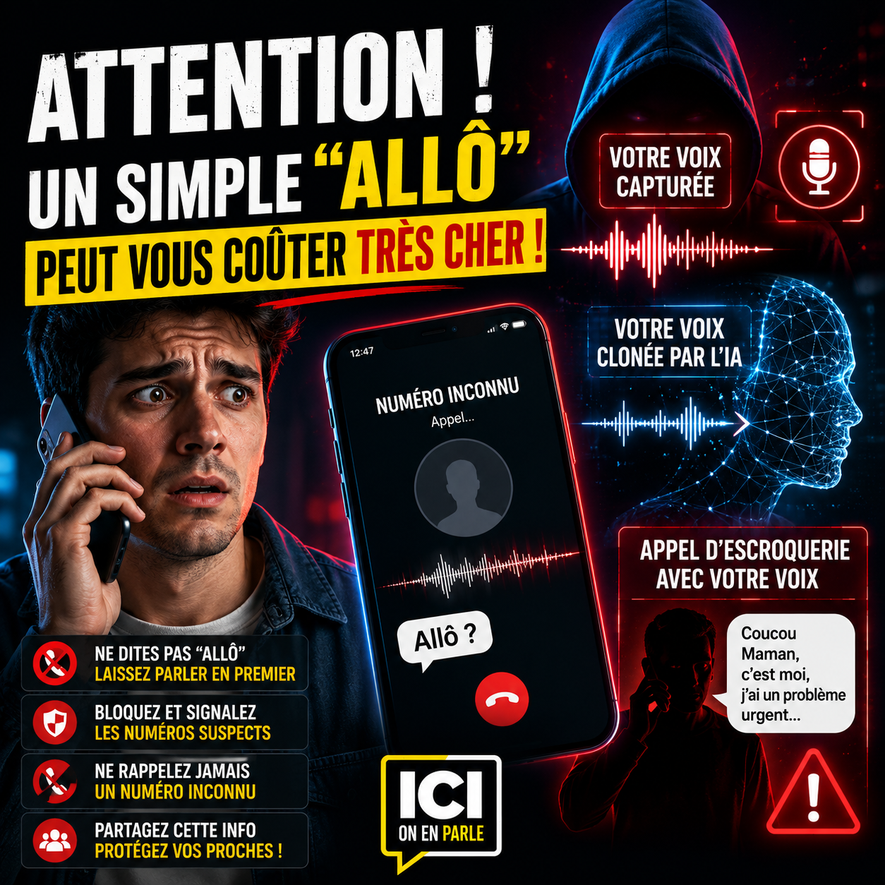 Un simple “allô” peut suffire à vous faire piéger…